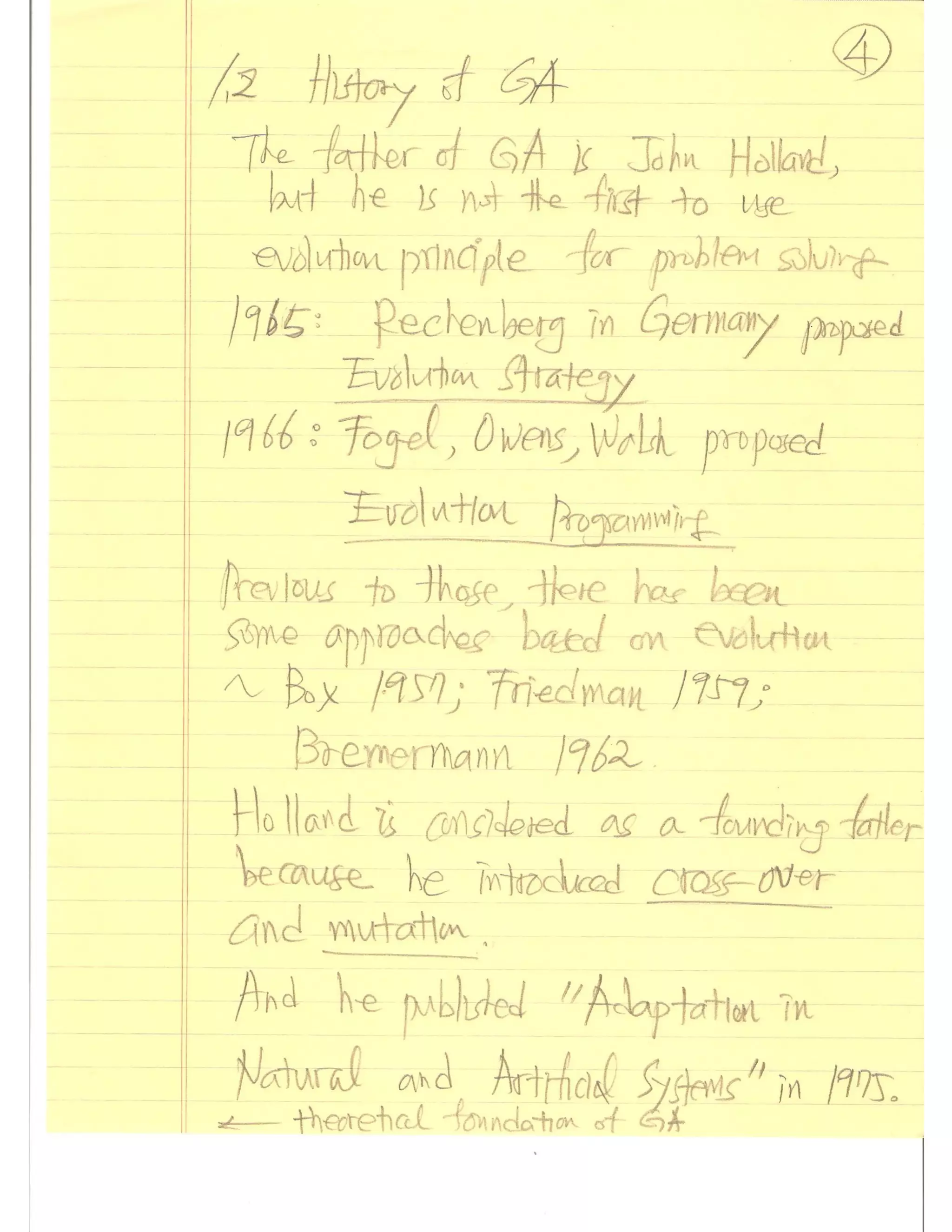 Evolutionary Computation Lecture notes01