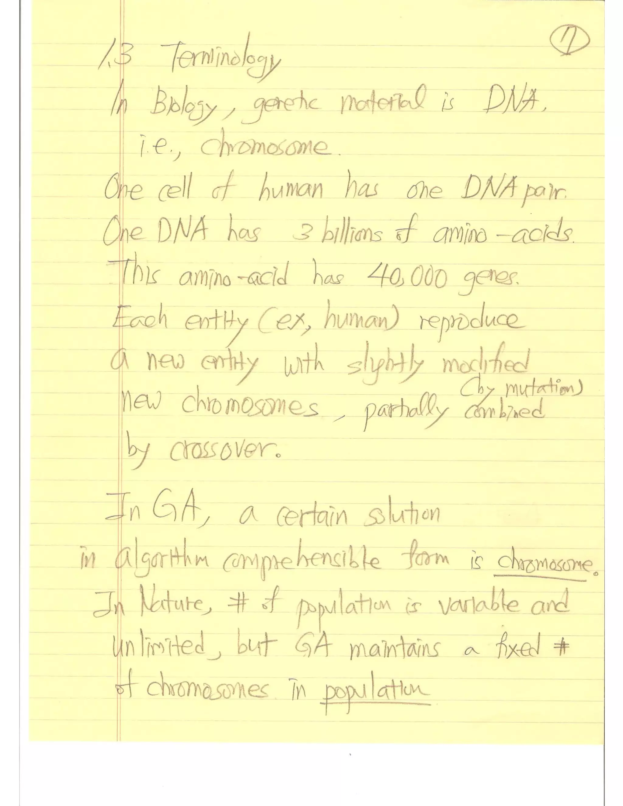 Evolutionary Computation Lecture notes01