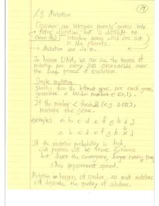 Evolutionary Computation Lecture notes01