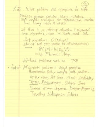 Evolutionary Computation Lecture notes01