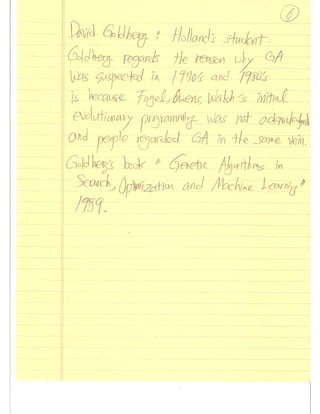 Evolutionary Computation Lecture notes01