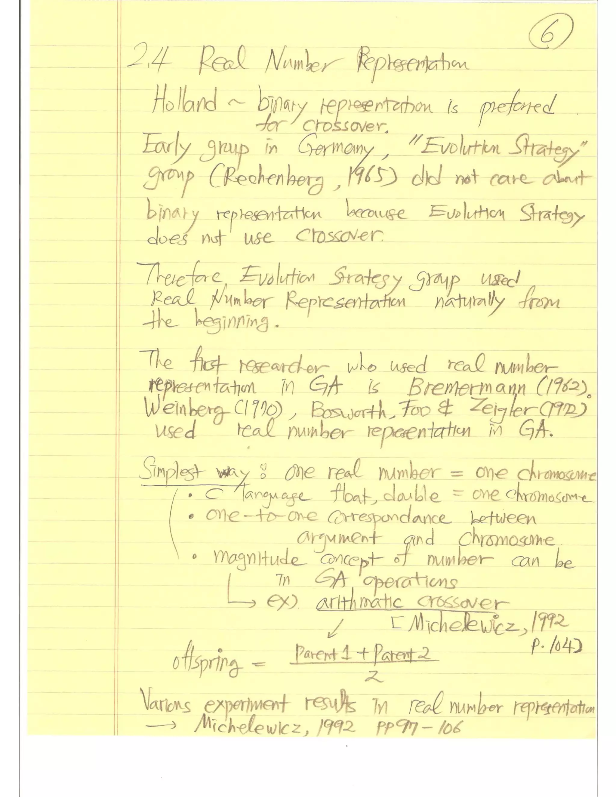 Evolutionary Computation Lecture notes02