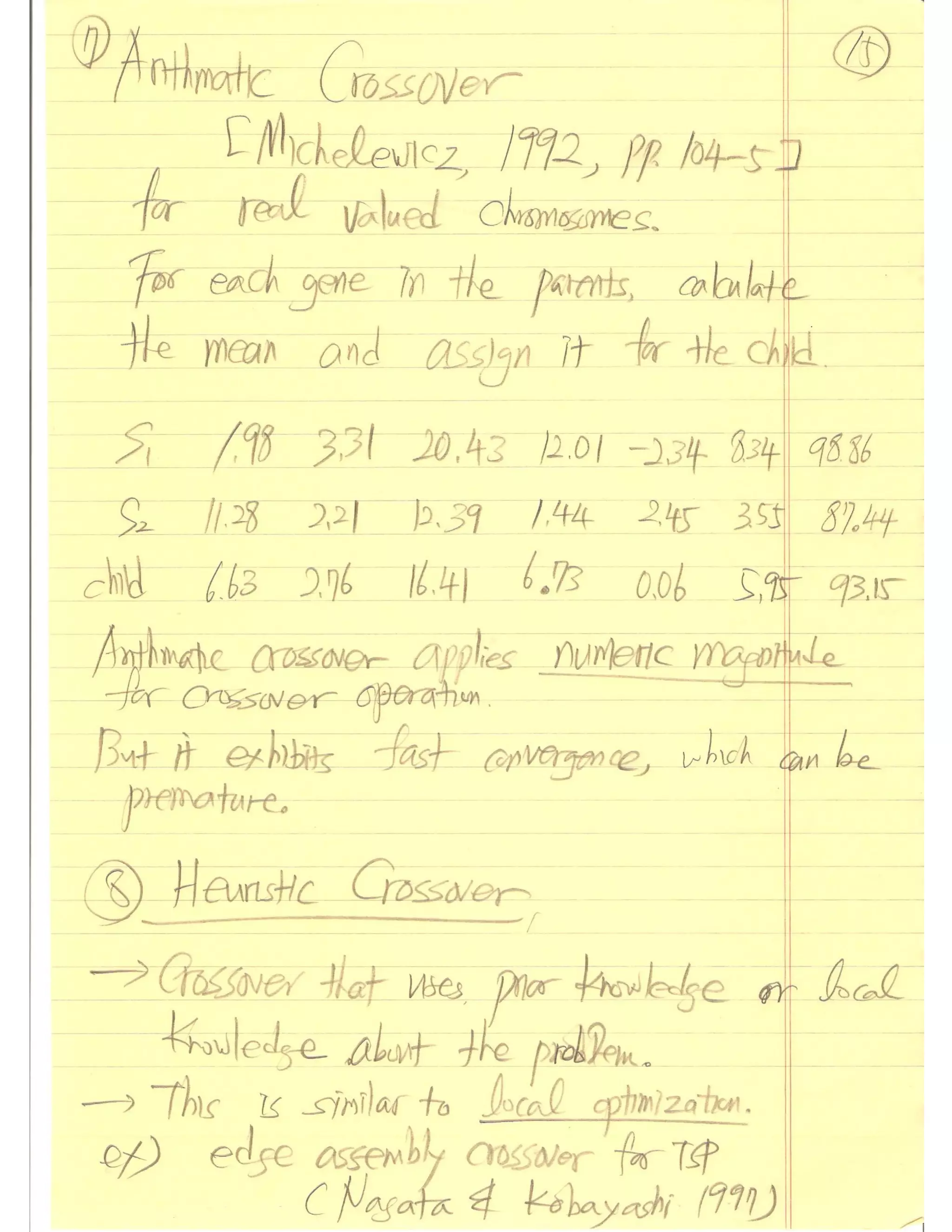 Evolutionary Computation Lecture notes03