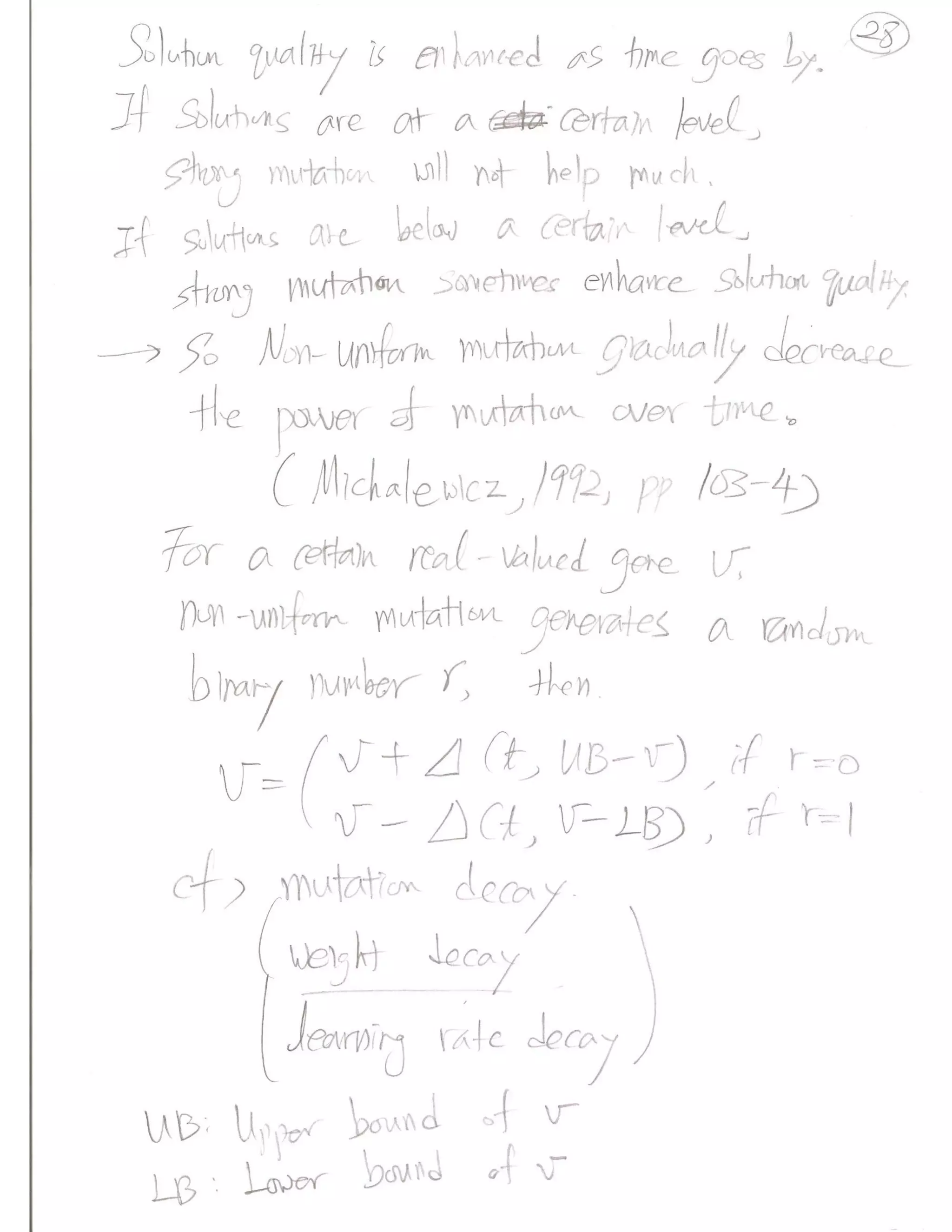 Evolutionary Computation Lecture notes03
