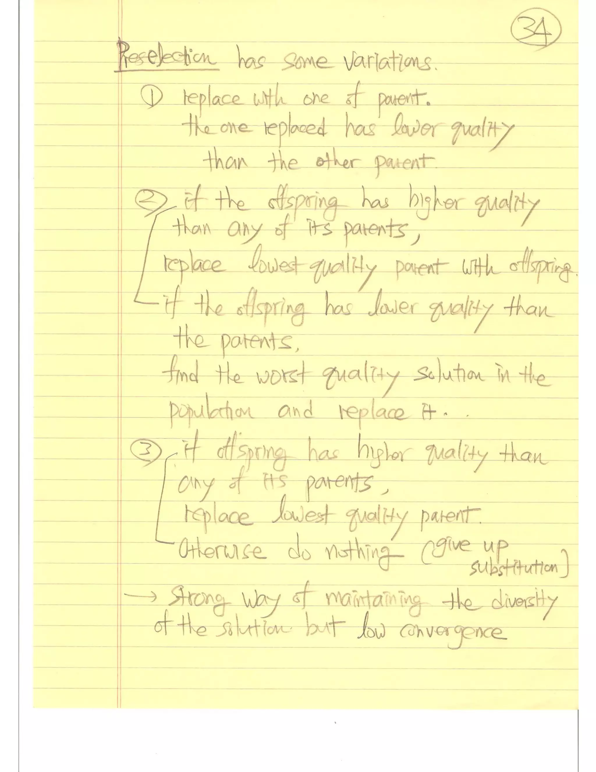 Evolutionary Computation Lecture notes03