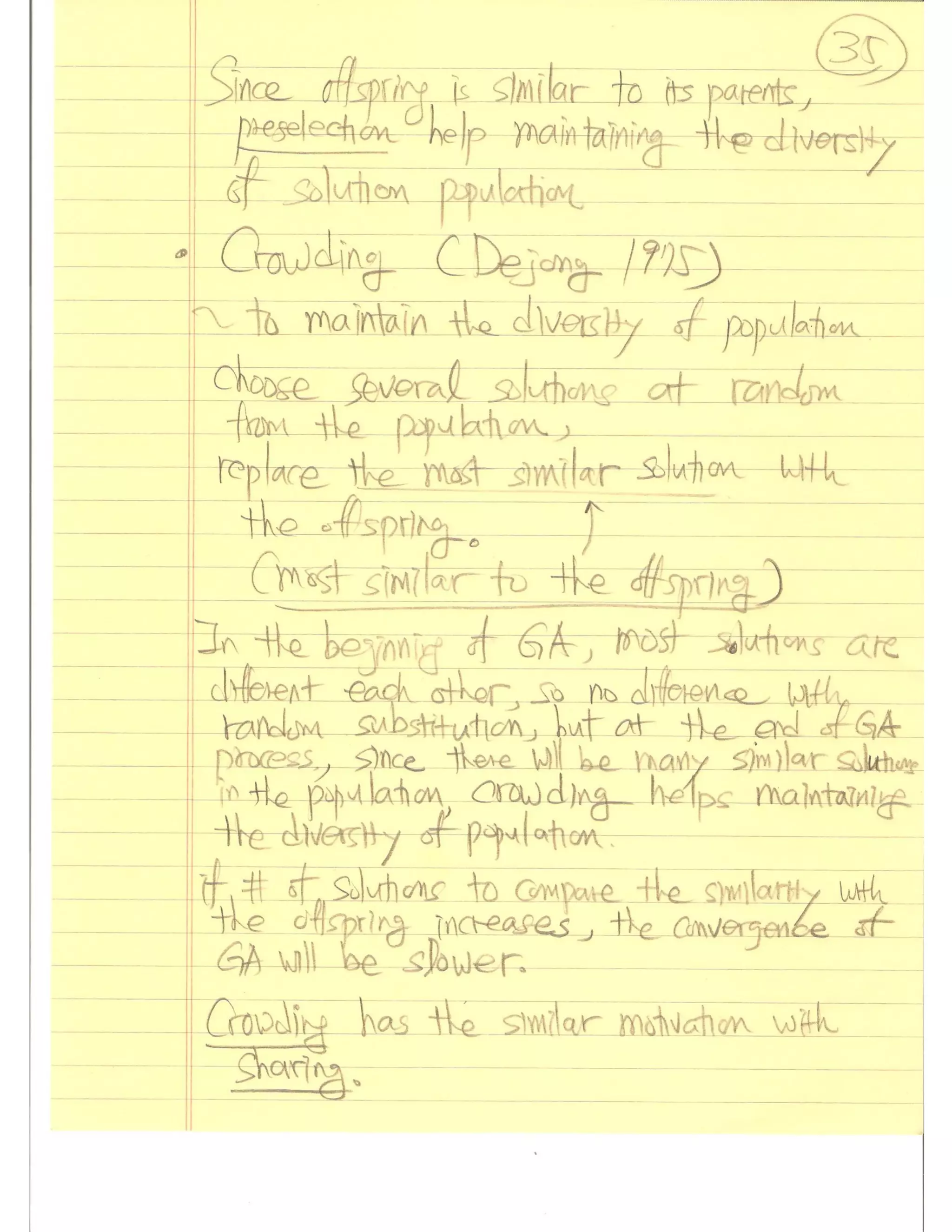 Evolutionary Computation Lecture notes03