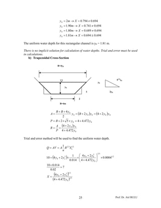 Open Channel Flows (Lecture notes 04) | PDF
