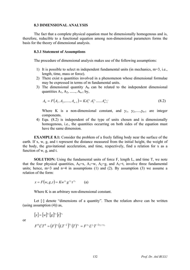 DIMENSIONAL ANALYSIS (Lecture notes 08) PDF