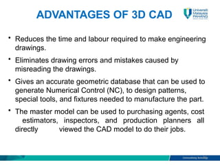 Lecture Notes 1 introduction on computer aided design | PPTX