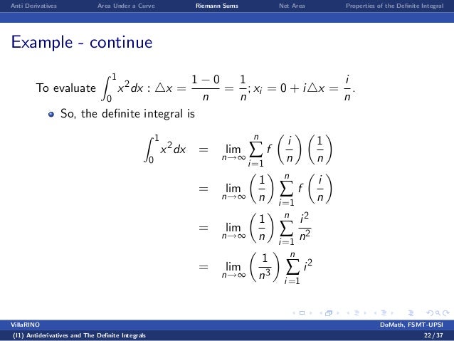 Benginning Calculus Lecture notes 12 - anti derivatives indefinite an…