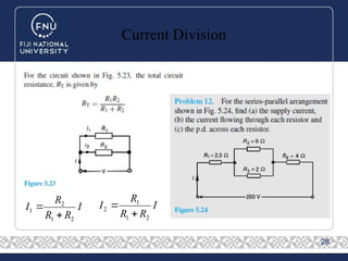 Current Division
I
R
R
R
I
2
1
2
1

 I
R
R
R
I
2
1
1
2


28
 