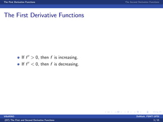 Benginning Calculus Lecture notes 9 - derivative functions | PDF