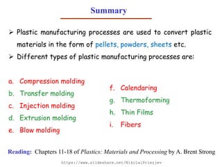 Lecture: Polymer Processing | PDF