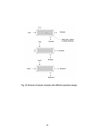 44
Fig. 24 Scheme of tubular modules with different operative design.
 