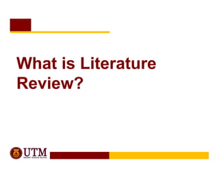 Lecture notes on how to write a literature review pptx | PPTX
