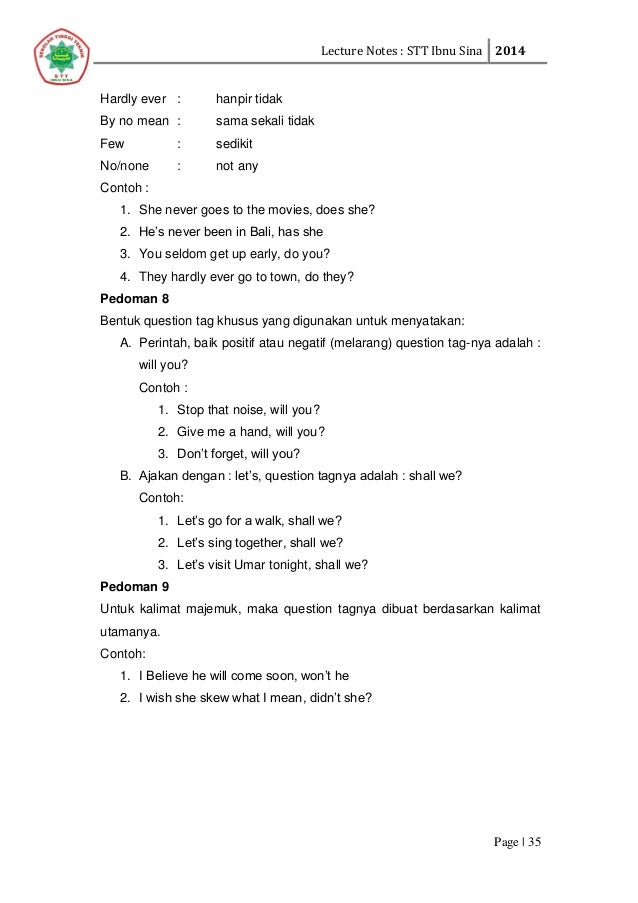 Lecture notes stt informatika