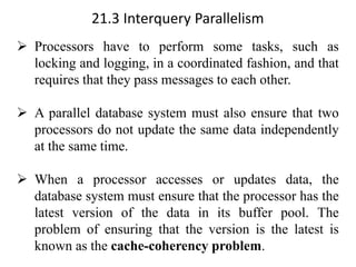 Lecture Notes Unit3 chapter21 - parallel databases | PDF