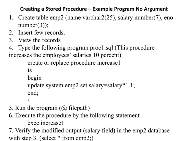 Lecture Notes Unit5 chapter17 Stored procedures and functions | PDF ...