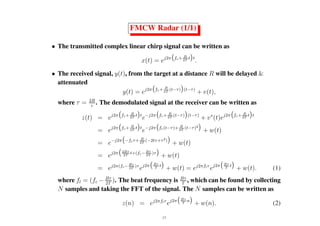 Comprehensive Lecture on Modern Radar Systems and FMCW Radar Design | PDF