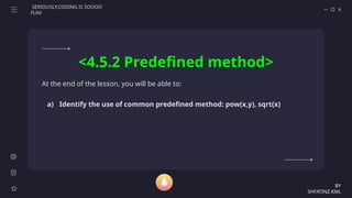 Comprehensive Guide to Java Methods: Predefined and User-Defined ...