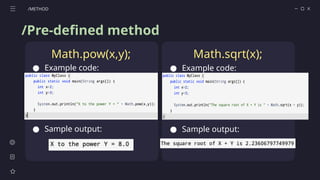 Comprehensive Guide to Java Methods: Predefined and User-Defined ...