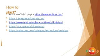Lecture on Arduino Programming: an intro | PPTX