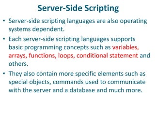 Server Scripting Language -PHP | PPT