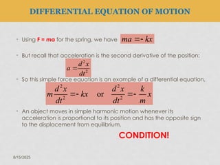 LECTURE ONE 2025 SEM II simple harmonic.ppt