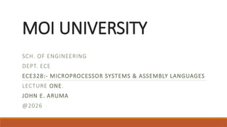 Comprehensive Introduction to Microprocessor Systems and Assembly ...