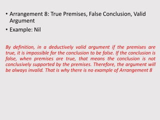 Incorrect Premises Examples Logic, fallacies, arguments and categorical statements. | PDF