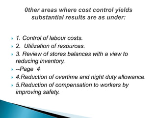 Lecture on financial and cost control in railway workshops | PPTX