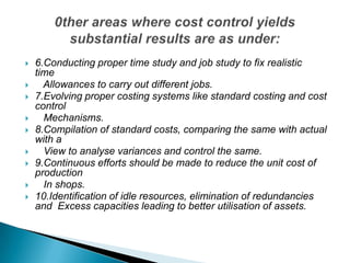 Lecture on financial and cost control in railway workshops | PPTX
