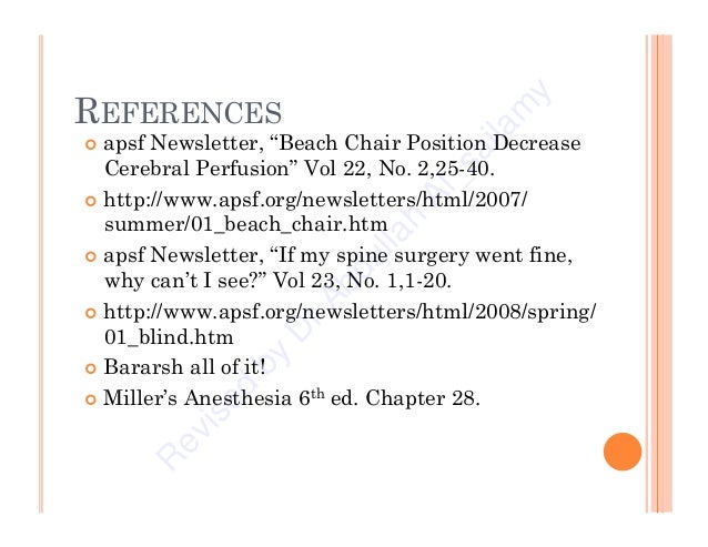 Lecture On Patient Position During Anesthesia 2011