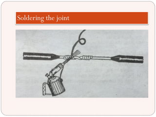 Soldering the joint
 