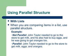 Parallelism Examples For Kids