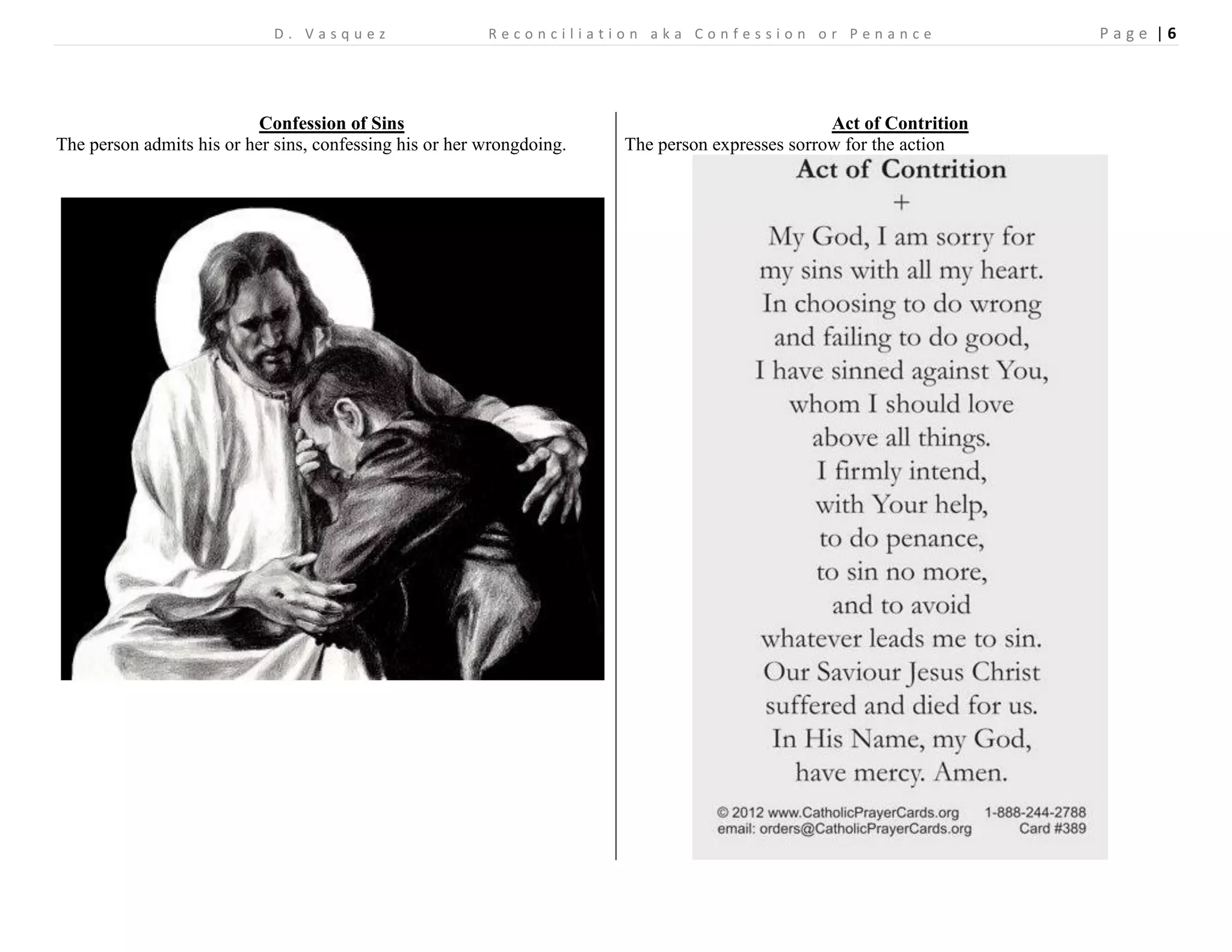 Lecture plan for Confession | PDF