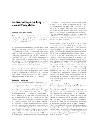 30
DOSSIER DE CANDIDATURE | EXEMPLES DE PUBLICATIONS
Lecture politique du design :
le cas de l’orientation
Philippe Gauthi...
