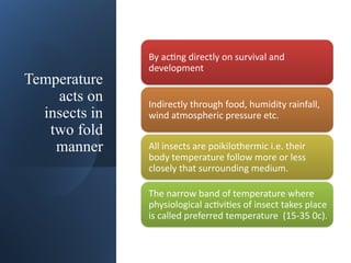 Temperature In Insect Insect Ecology and Integrated Pest Management: Temperature Effects and ...
