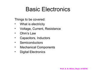Basic Electronics with Animation and equations | PPT