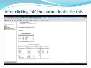 After clicking ‘ok’ the output looks like this…
 