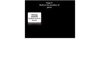 Stage II:
Build on the shoulders of
giants
 