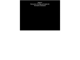 Stage V:
Extraction of design principles for
formative evaluation
 