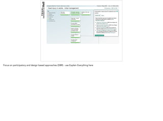 Translational Research
Focus on participatory and design based approaches (DBR) - use Explain Everything here
 