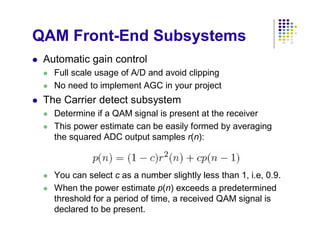 lectureQAM About QAM modulation and other modulations | PDF