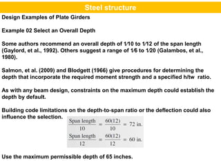 Lecturer-10-Plate Girders Design Steps 2 | PPTX