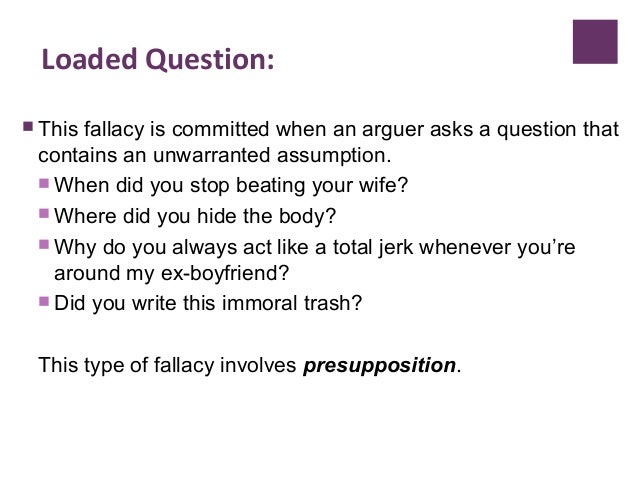 questionable cause fallacy examples