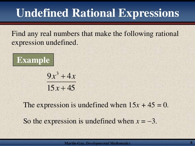 Lecture rational expressions