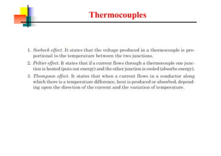 Thermocouples
 