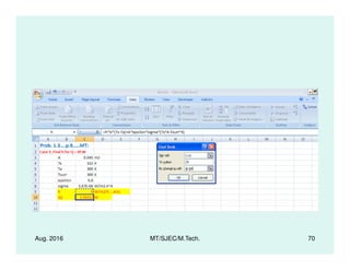 Aug. 2016 MT/SJEC/M.Tech. 70
 
