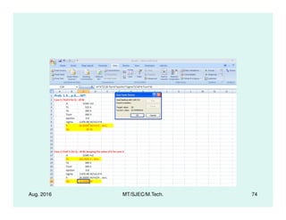Aug. 2016 MT/SJEC/M.Tech. 74
 